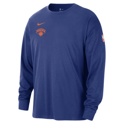 New York Knicks Courtside Men s Nike NBA Long Sleeve Max90 T Shirt. Nike